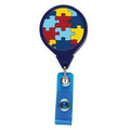 Autism Awareness Jumbo Retractable Badge Reel (Pre-Decorated)